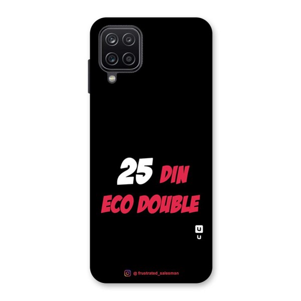 25 Din Eco Double Black Glass Back Case for Galaxy A12