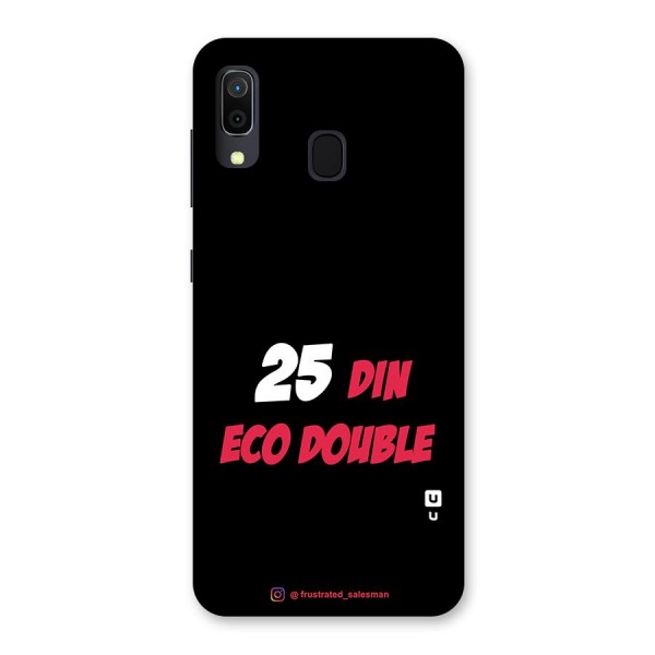 25 Din Eco Double Black Glass Back Case for Galaxy A30