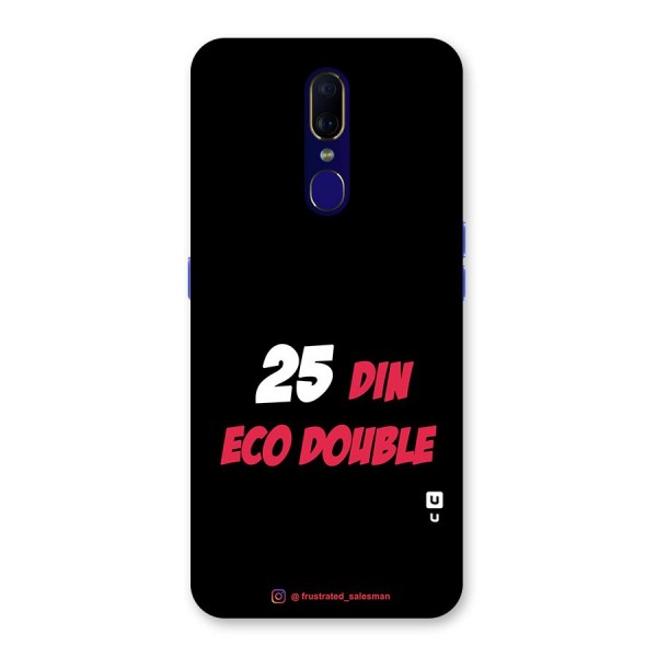 25 Din Eco Double Black Glass Back Case for Oppo F11