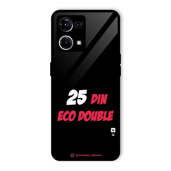 25 Din Eco Double Black Glass Back Case for Oppo F21 Pro 4G