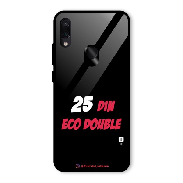 25 Din Eco Double Black Glass Back Case for Redmi Note 7S
