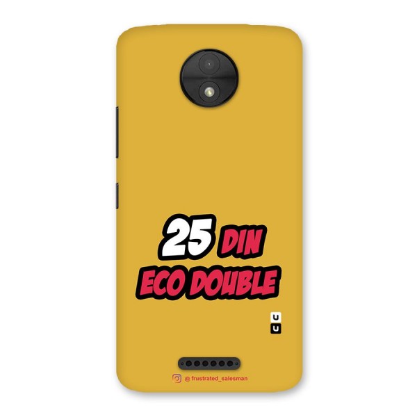 25 Din Eco Double Mustard Yellow Back Case for Moto C