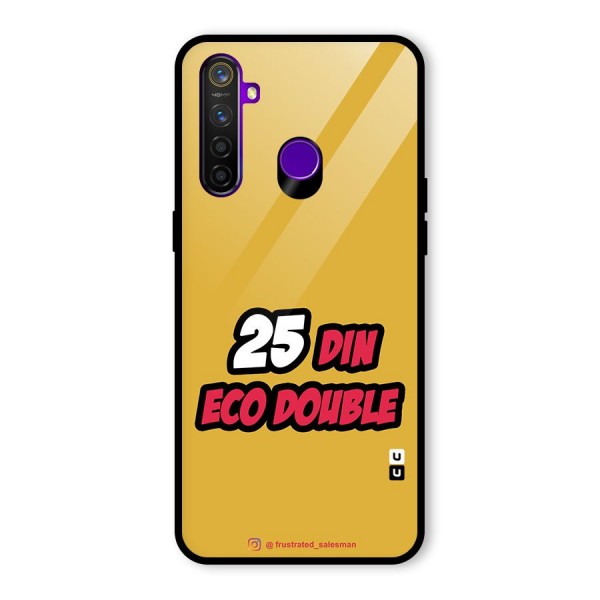 25 Din Eco Double Mustard Yellow Glass Back Case for Realme 5 Pro