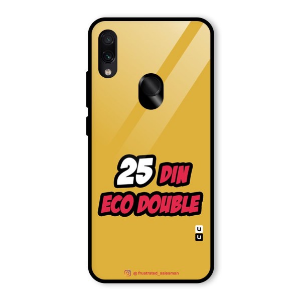 25 Din Eco Double Mustard Yellow Glass Back Case for Redmi Note 7S