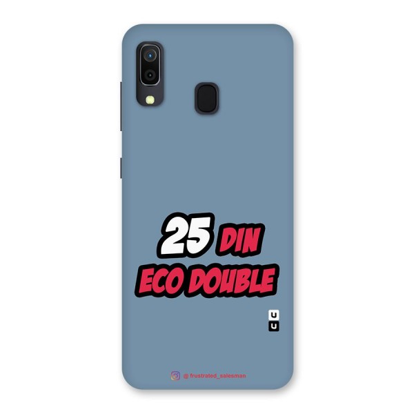 25 Din Eco Double SteelBlue Glass Back Case for Galaxy A30