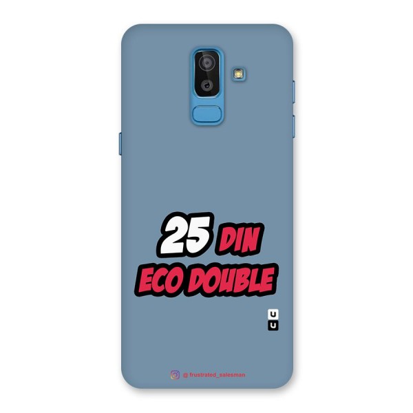 25 Din Eco Double SteelBlue Glass Back Case for Galaxy J8