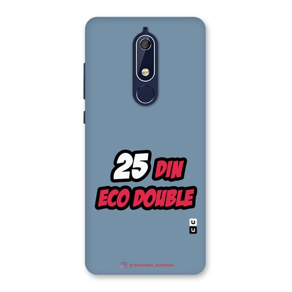 25 Din Eco Double SteelBlue Back Case for Nokia 5.1