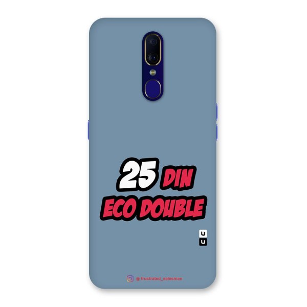 25 Din Eco Double SteelBlue Glass Back Case for Oppo F11