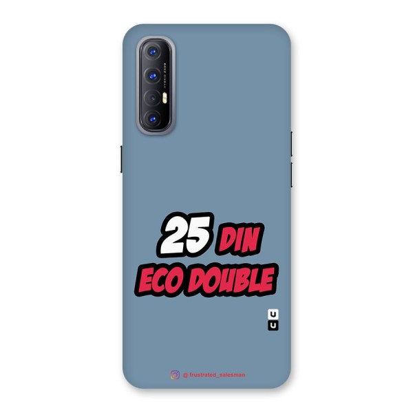 25 Din Eco Double SteelBlue Glass Back Case for Reno3 Pro