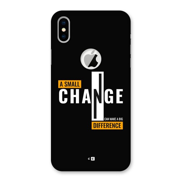 A Small Change Back Case for iPhone XS Logo Cut