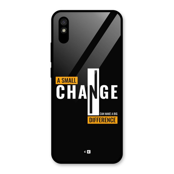 A Small Change Glass Back Case for Redmi 9i