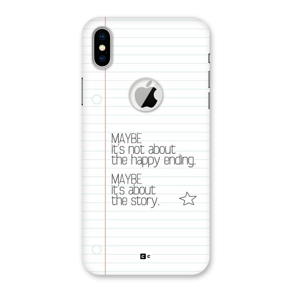 About Story Back Case for iPhone X Logo Cut