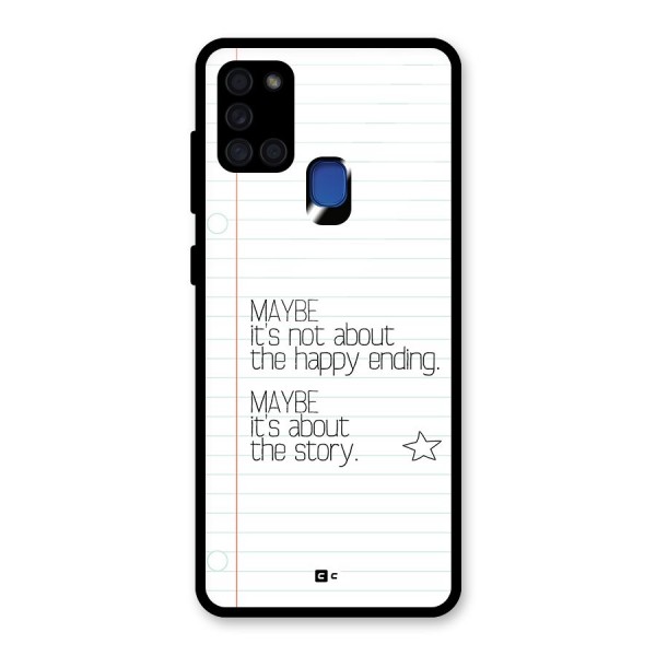 About Story Glass Back Case for Galaxy A21s