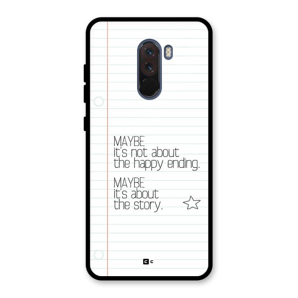 About Story Glass Back Case for Poco F1