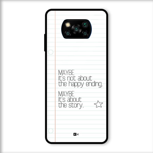 About Story Glass Back Case for Poco X3