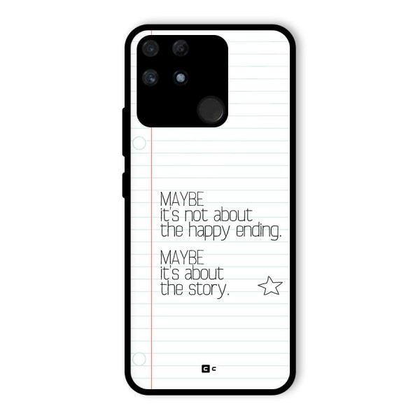 About Story Glass Back Case for Realme Narzo 50A