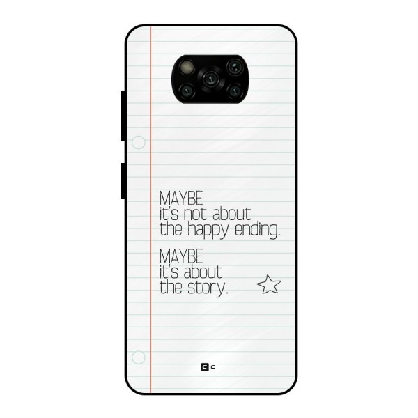 About Story Metal Back Case for Poco X3