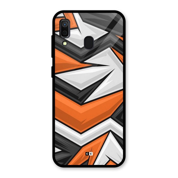 Abstract Comic Glass Back Case for Galaxy A30