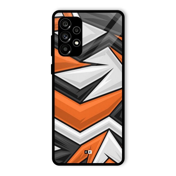 Abstract Comic Glass Back Case for Galaxy A73 5G