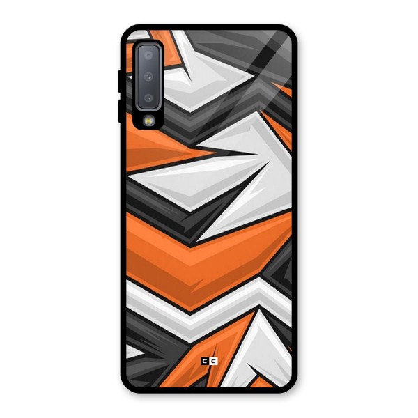 Abstract Comic Glass Back Case for Galaxy A7 (2018)