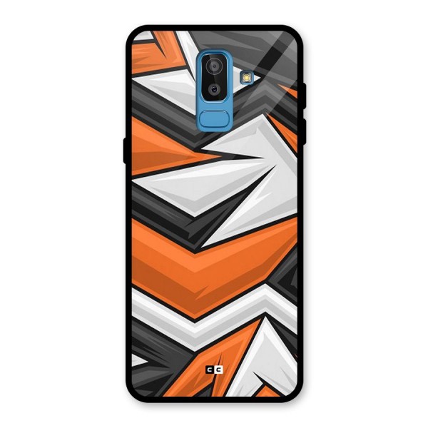 Abstract Comic Glass Back Case for Galaxy J8