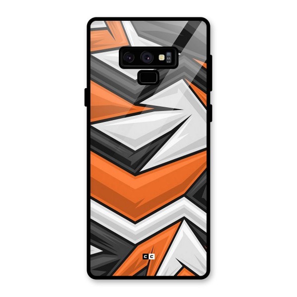 Abstract Comic Glass Back Case for Galaxy Note 9