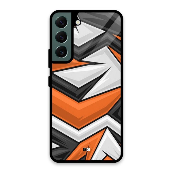 Abstract Comic Glass Back Case for Galaxy S22 5G