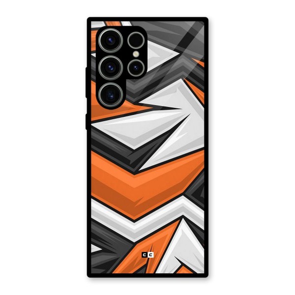Abstract Comic Glass Back Case for Galaxy S23 Ultra
