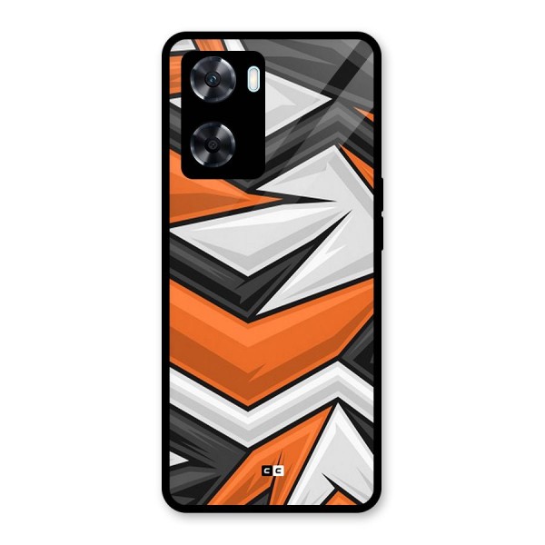 Abstract Comic Glass Back Case for Oppo A77s