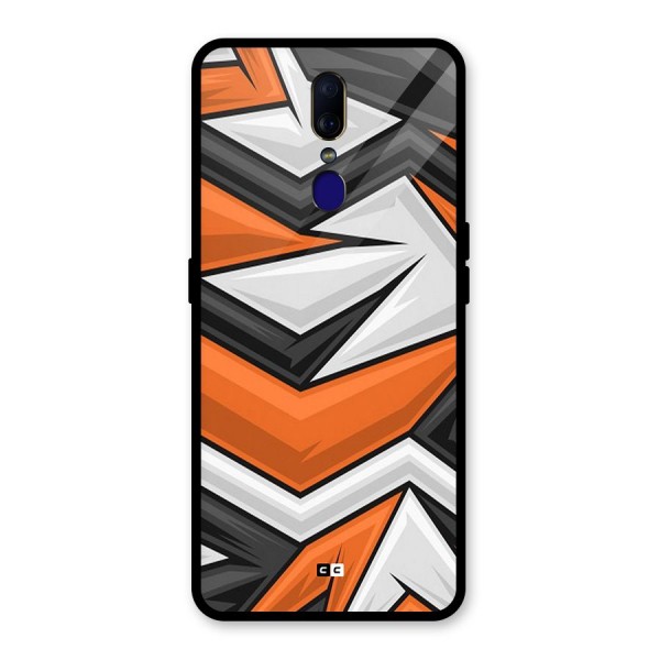 Abstract Comic Glass Back Case for Oppo F11