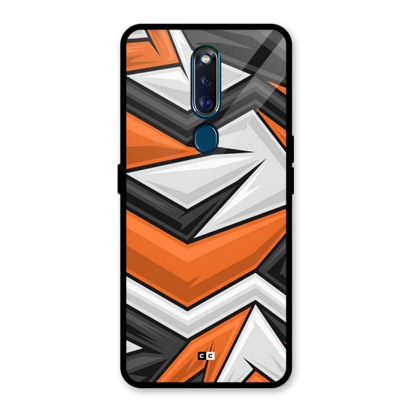 Abstract Comic Glass Back Case for Oppo F11 Pro