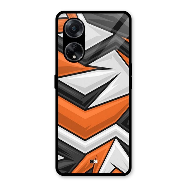 Abstract Comic Glass Back Case for Oppo F23