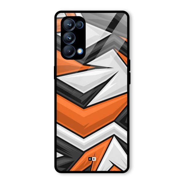 Abstract Comic Glass Back Case for Oppo Reno5 Pro 5G