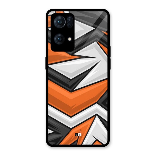 Abstract Comic Glass Back Case for Oppo Reno7 Pro 5G