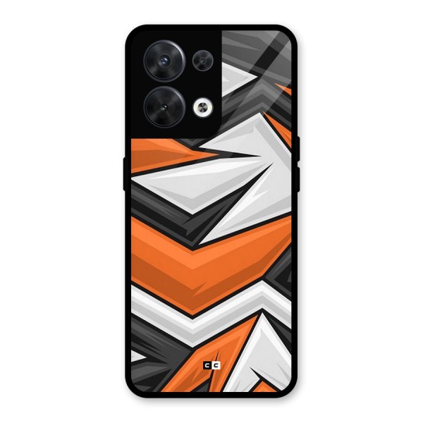 Abstract Comic Glass Back Case for Oppo Reno8 5G