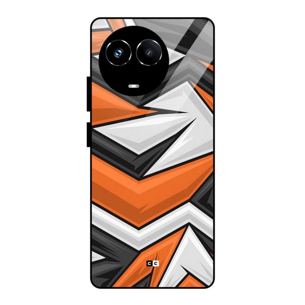 Abstract Comic Glass Back Case for Realme 11X