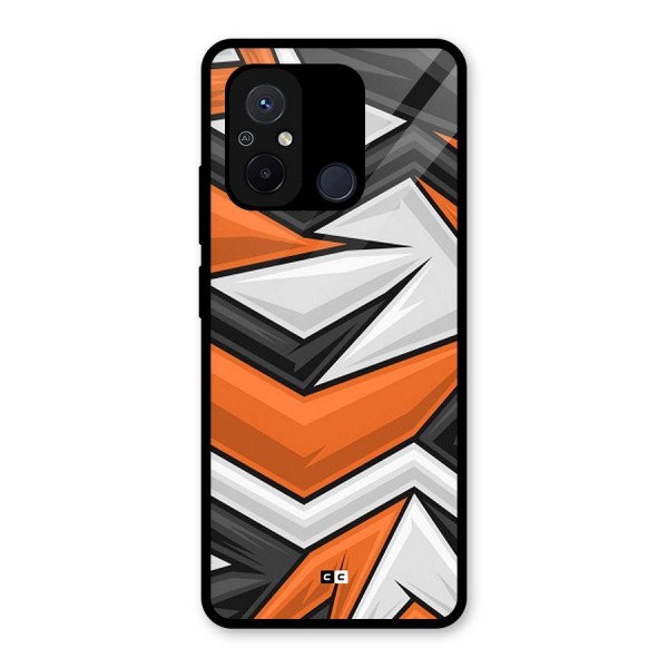 Abstract Comic Glass Back Case for Redmi 12C