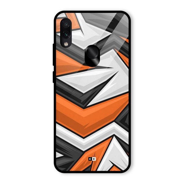 Abstract Comic Glass Back Case for Redmi Note 7