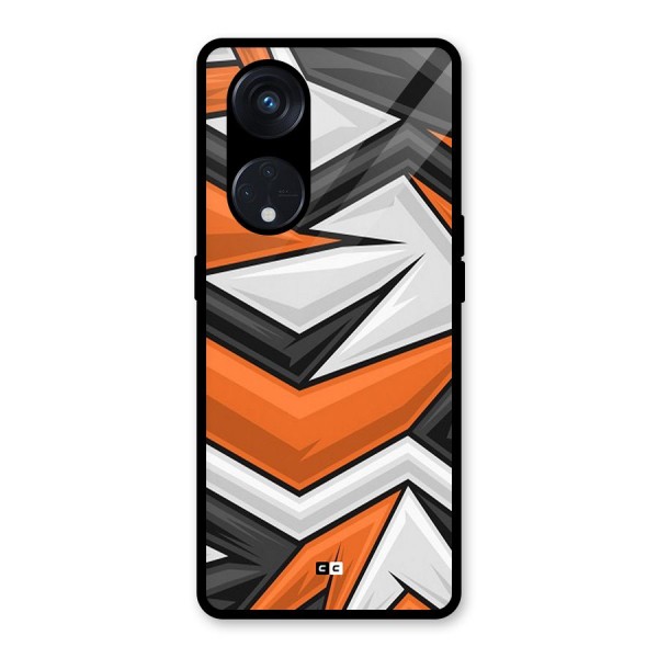 Abstract Comic Glass Back Case for Reno8 T 5G