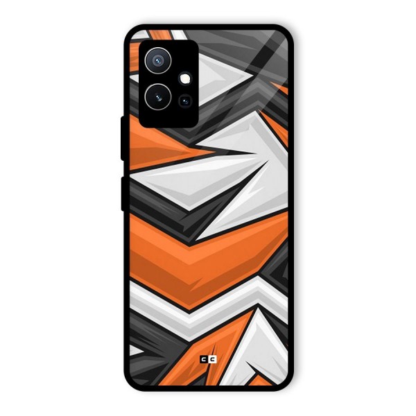 Abstract Comic Glass Back Case for Vivo T1 5G