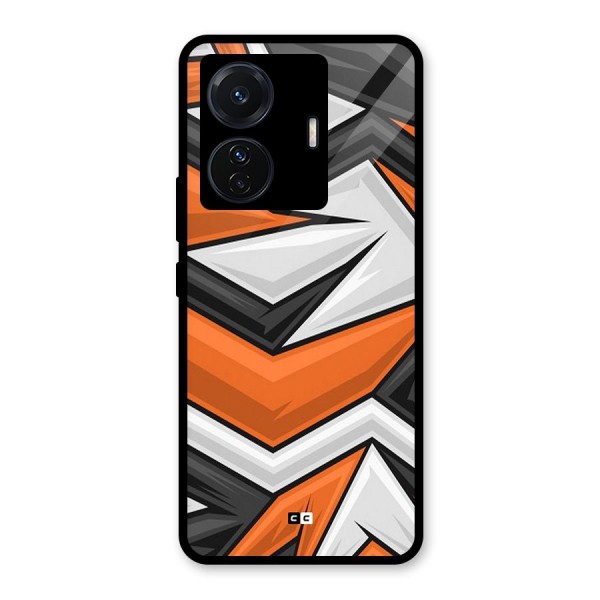 Abstract Comic Glass Back Case for Vivo T1 Pro