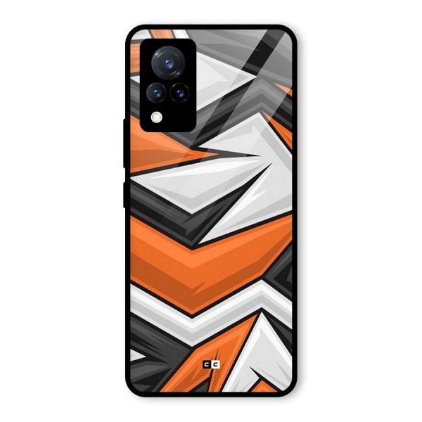 Abstract Comic Glass Back Case for Vivo V21 5G