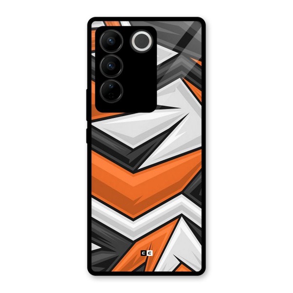 Abstract Comic Glass Back Case for Vivo V27 Pro