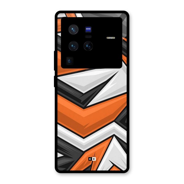 Abstract Comic Glass Back Case for Vivo X80 Pro