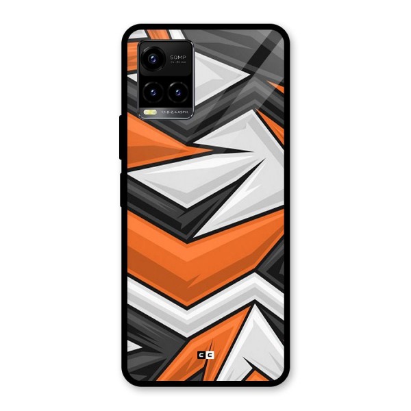 Abstract Comic Glass Back Case for Vivo Y21T