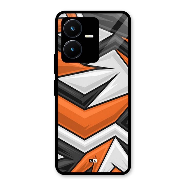 Abstract Comic Glass Back Case for Vivo Y22