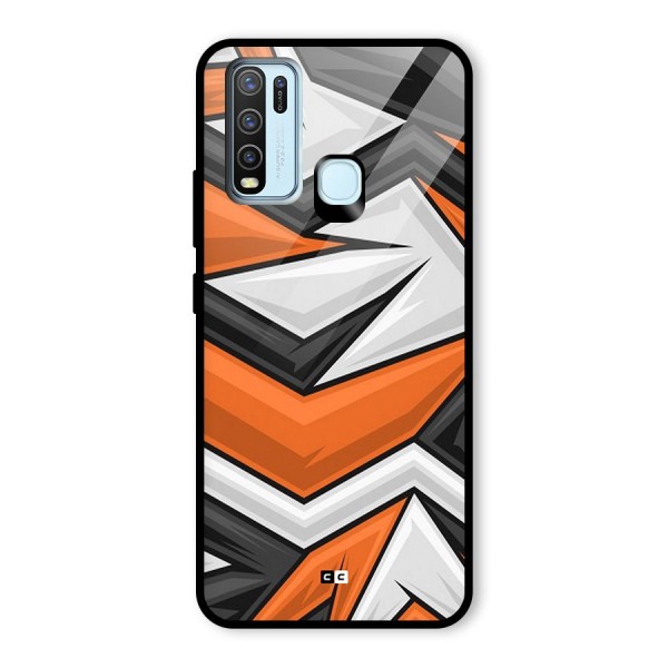 Abstract Comic Glass Back Case for Vivo Y30