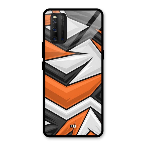 Abstract Comic Glass Back Case for Vivo iQOO 3