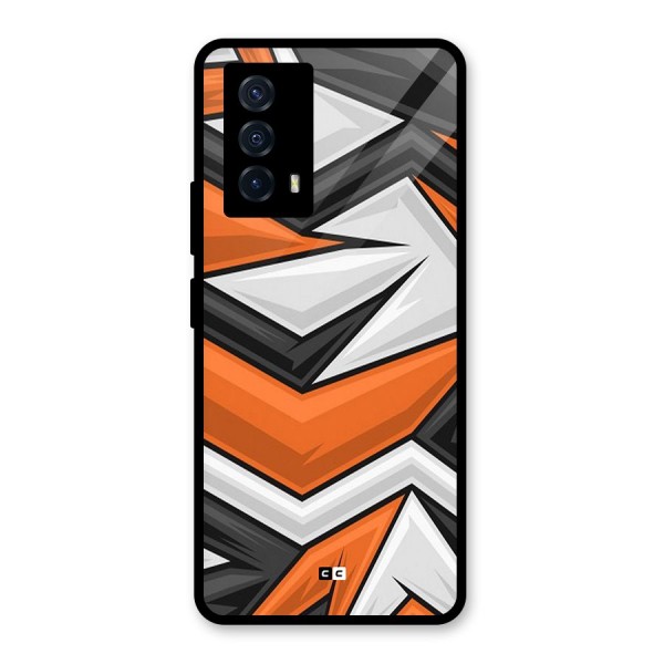 Abstract Comic Glass Back Case for Vivo iQOO Z5