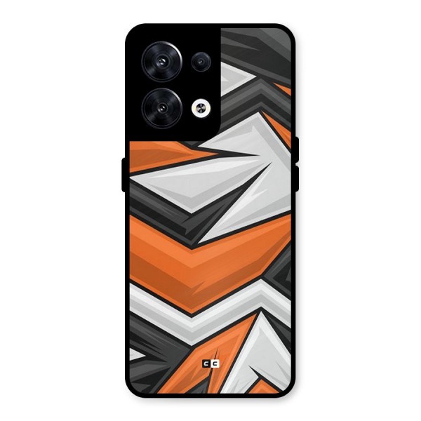 Abstract Comic Metal Back Case for Oppo Reno8 5G